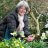 Fundraiser Wendy Perry with Hellebore Flowers