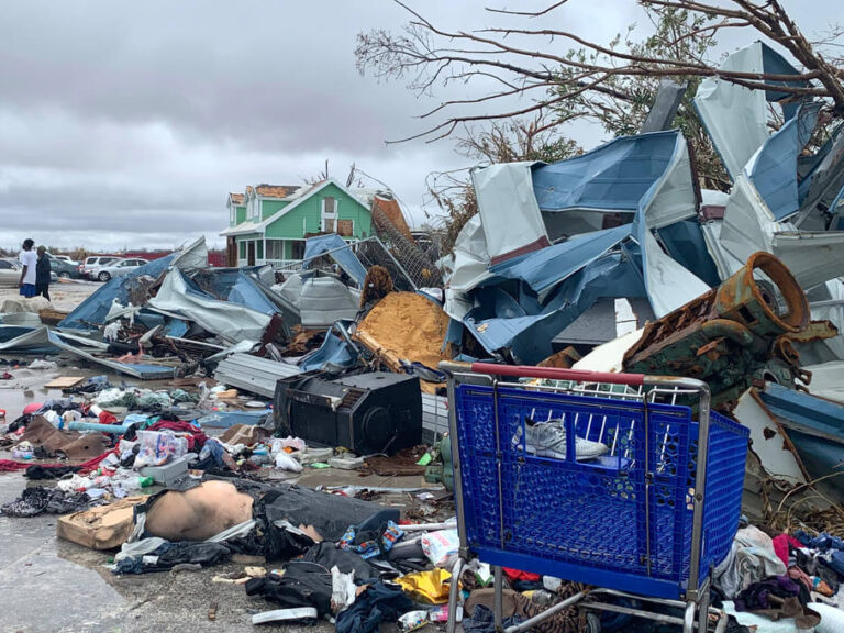 Destruction in the Bahamas after Hurricane Dorian