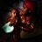 A lady and child with a solar light
