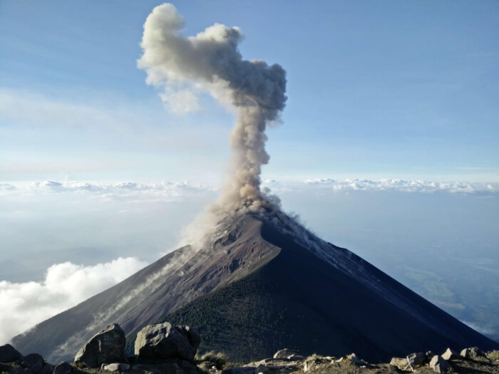 smoking volcano