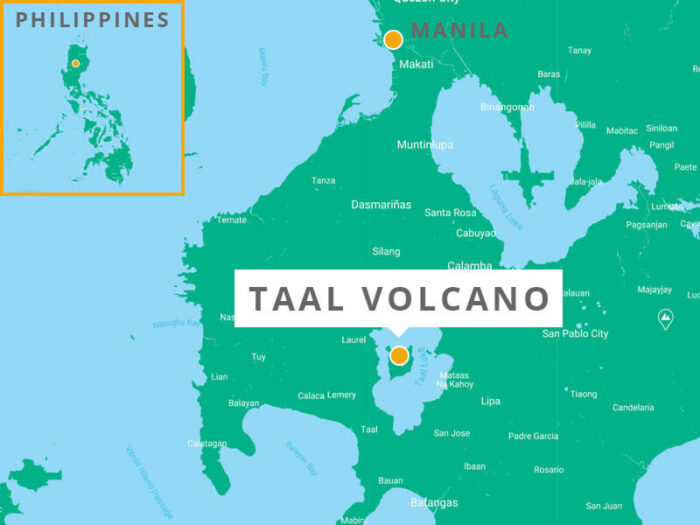 Map of Taal Volcano Philippines