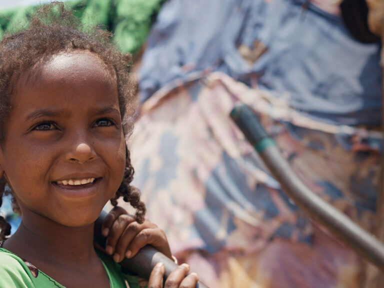 Girl smiling in somaliland