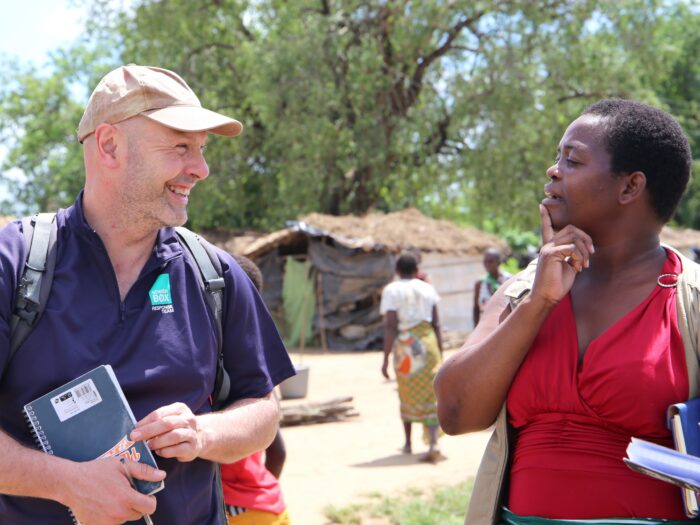 Man and woman talking in Malawi