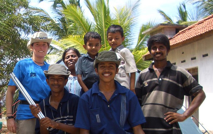 Group of people posing for a photo in Sri Lanka