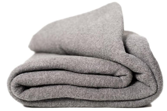 Grey thermal blanket folded