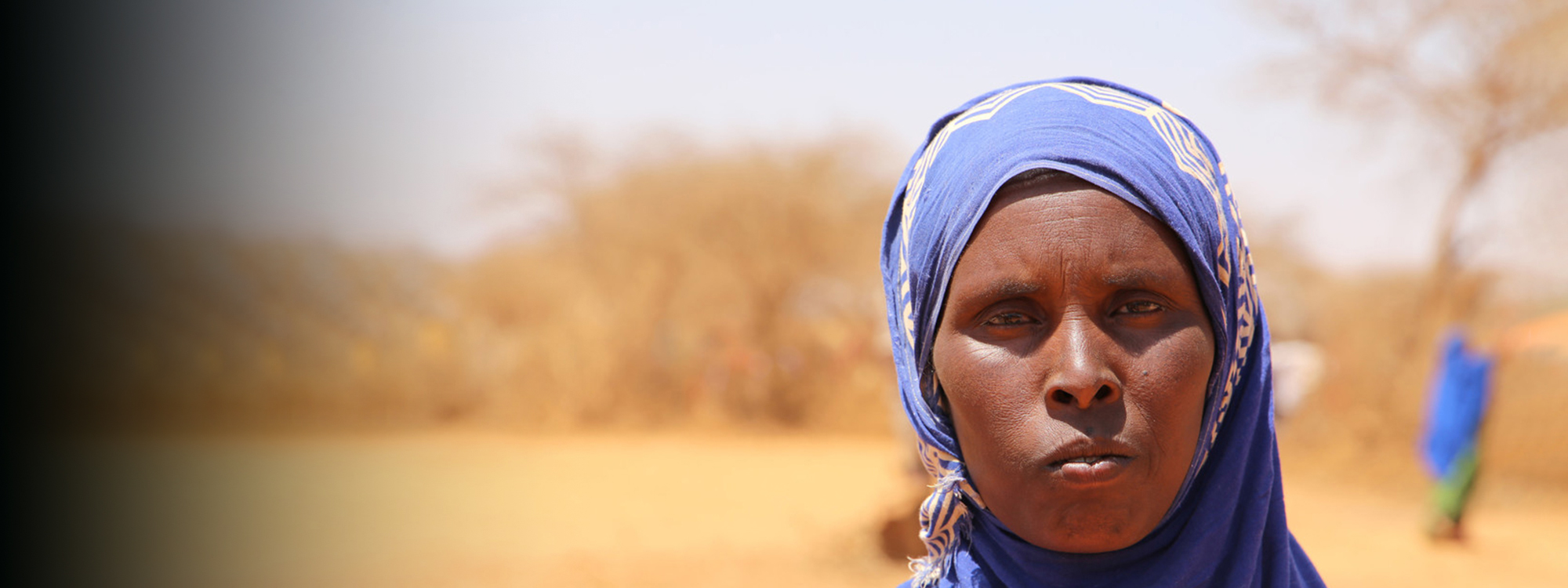 Woman in purple scarf in Somaliland