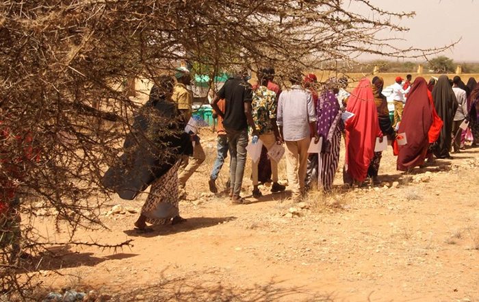 People queuing in Somaliland