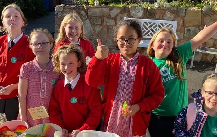 Group of school girls