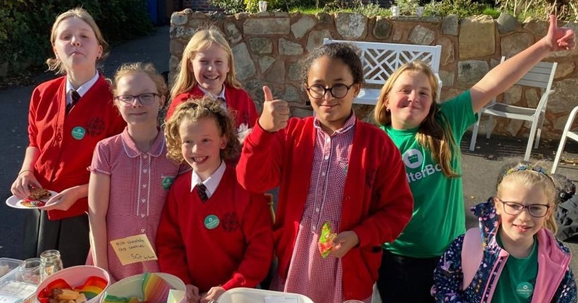 Group of school girls