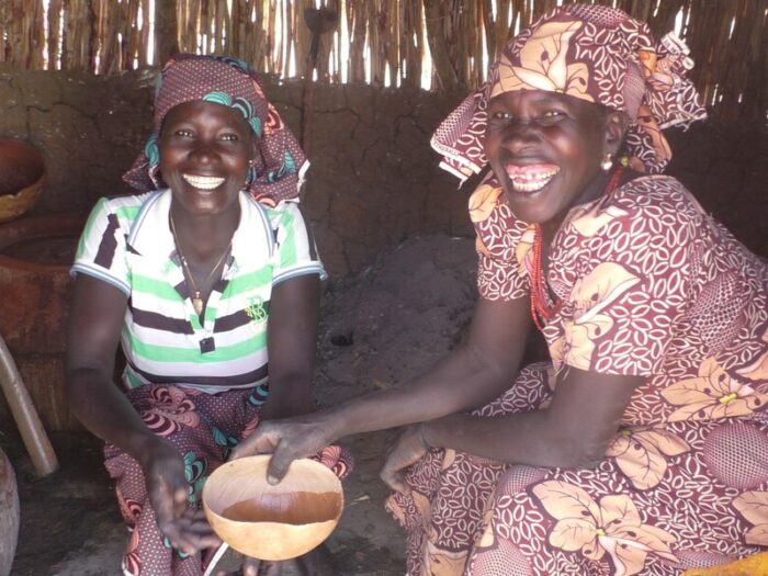 Two women smiling in Cameroon