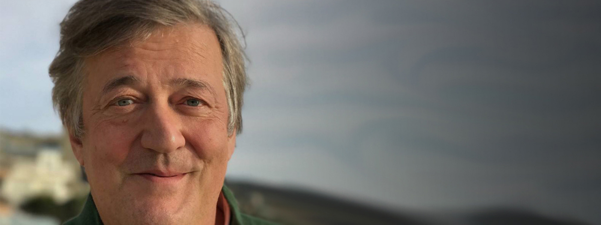 Portrait of author and comedian Stephen Fry