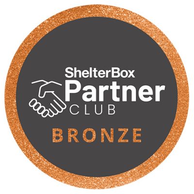 Circle with text ShelterBox Partner Club Bronze