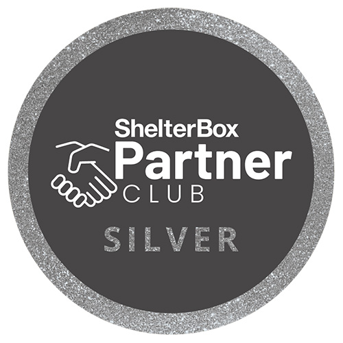 Circle with text ShelterBox Partner Club Silver