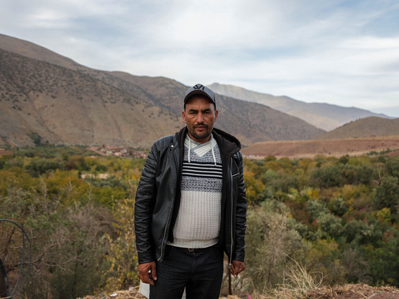 Man standing in the Atlas Mountains in Morocco