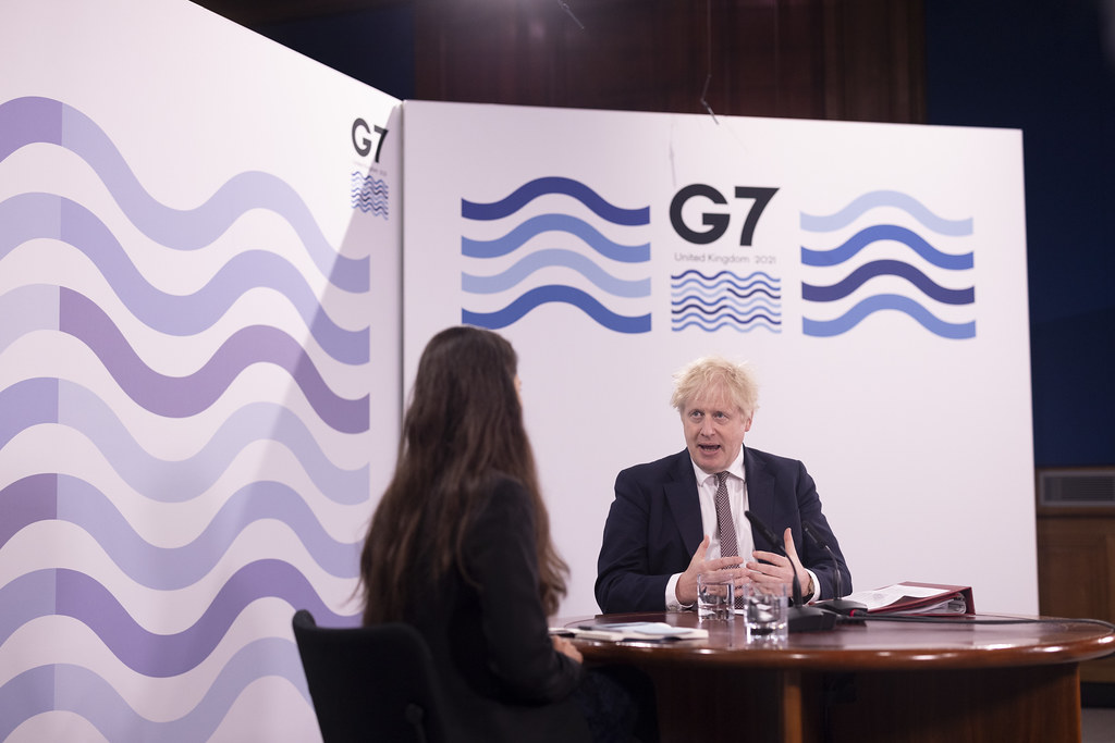 Boris Johnson meets with the Y7 representative to discuss climate change