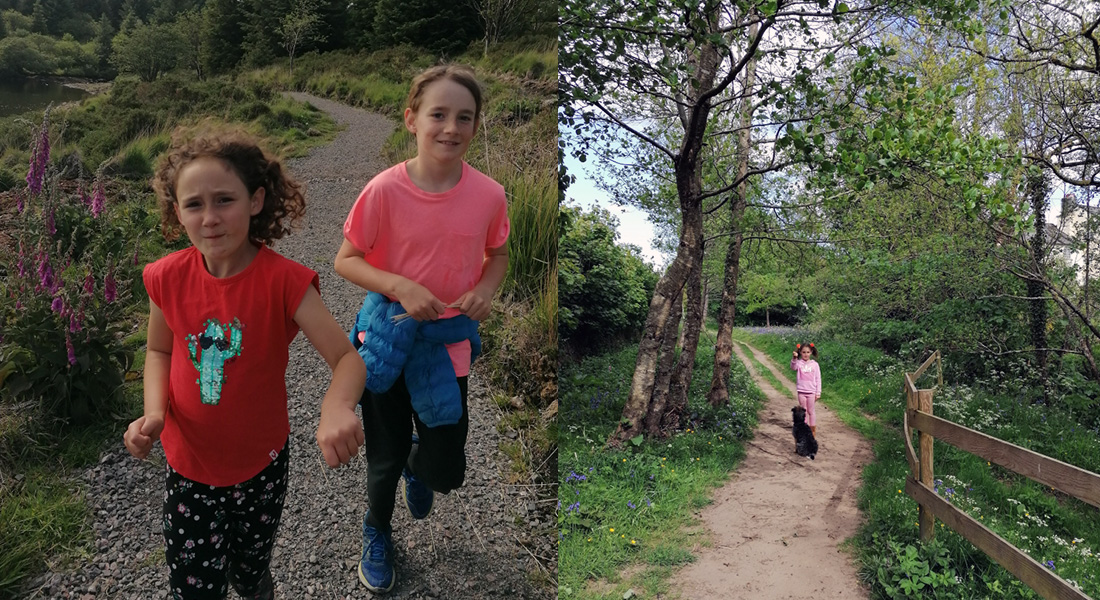 Two children running as fundraising for ShelterBox