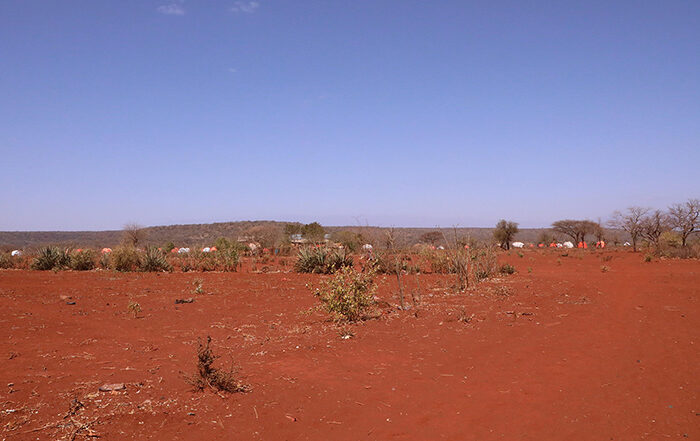 Dry landscape in Ethiopia which has been affected by drought due to the climate crisis