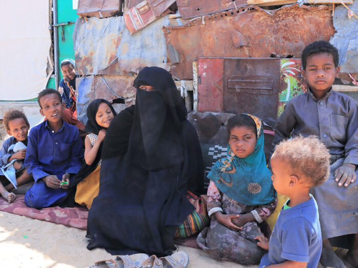 Mariam and her 11 children fled the conflict in Yemen