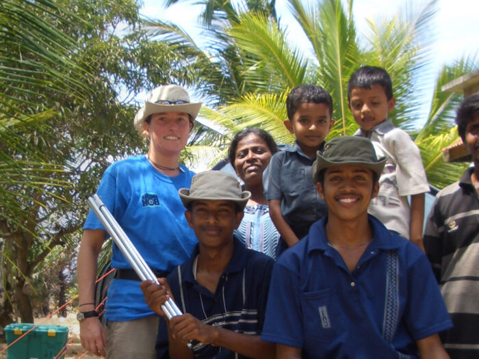 Group of people including ShelterBox volunteers in Sri Lanka