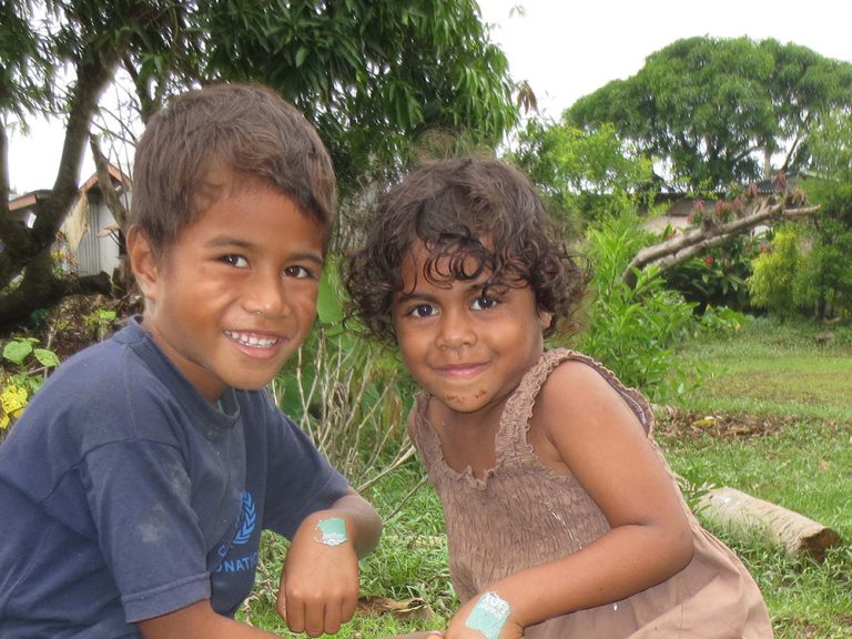 Two young children in Fiji