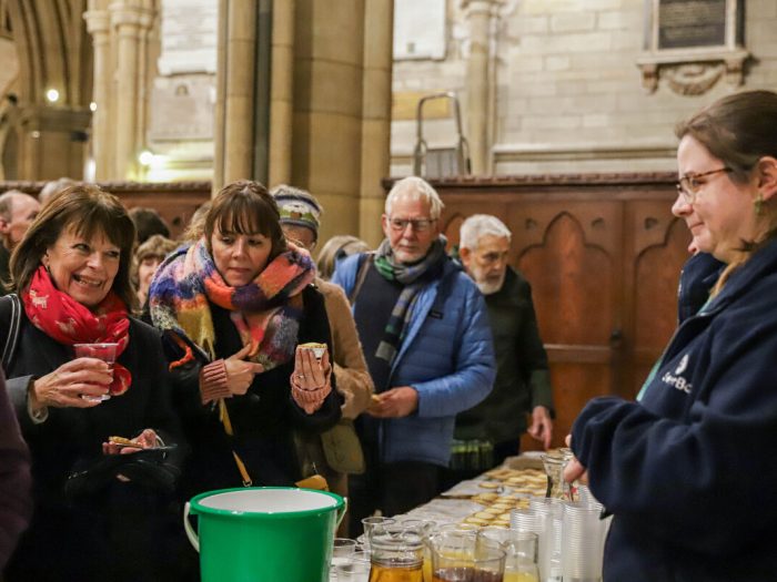 People in cathedral for a carol concert