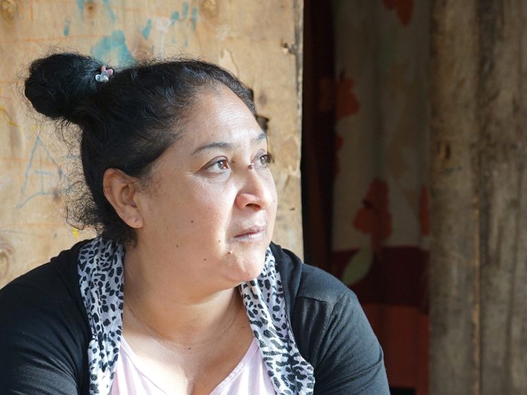 Portrait of a lady with a hir bun in Paraguay