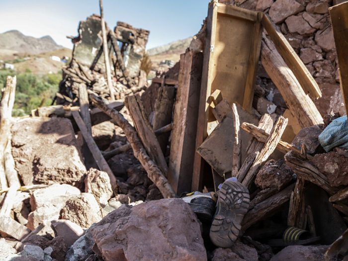 Destroyed home in Morocco