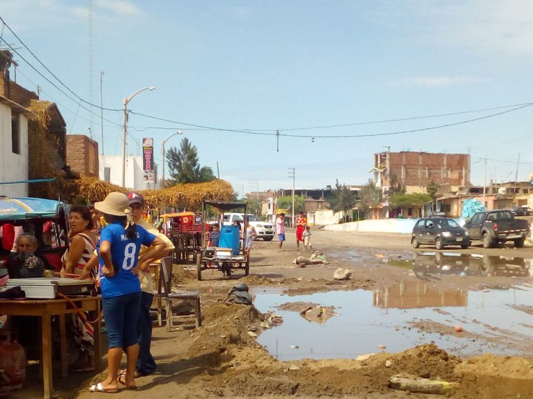 Flooded street in Peru