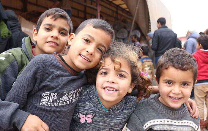 Group of children in Syria