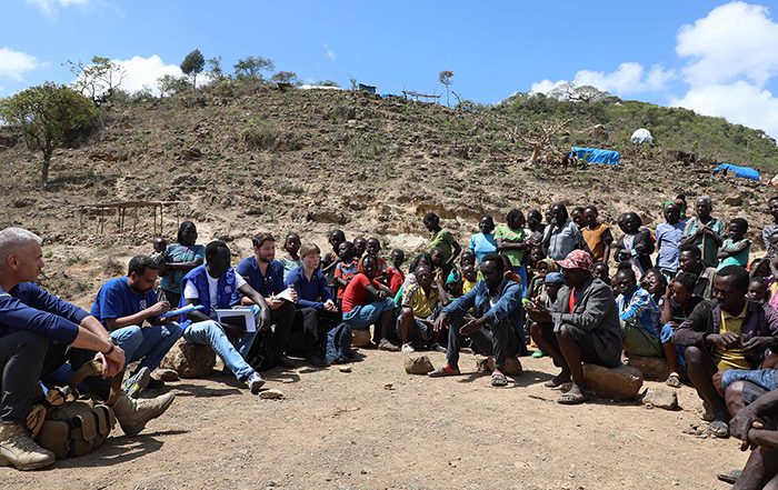 People sitting and talking in Ethiopia