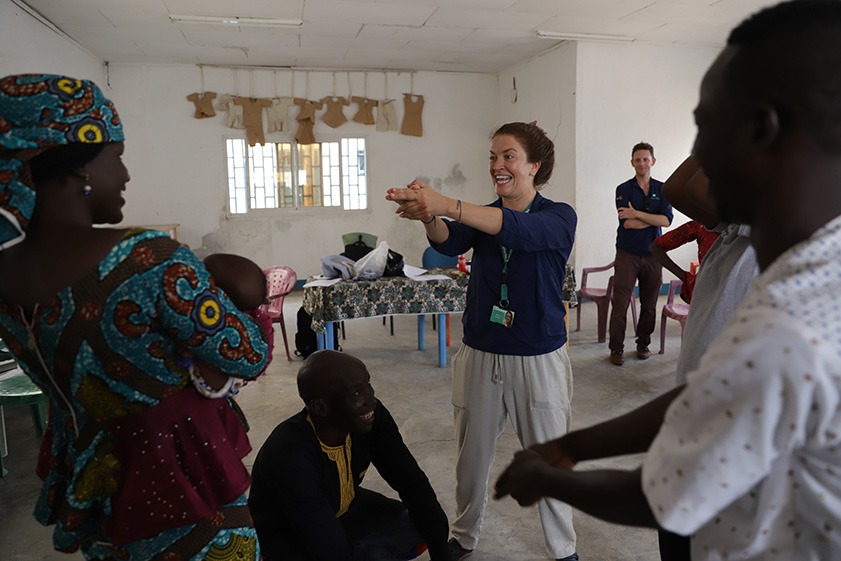 People playing a game in Cameroon