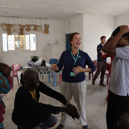 People playing a game in Cameroon