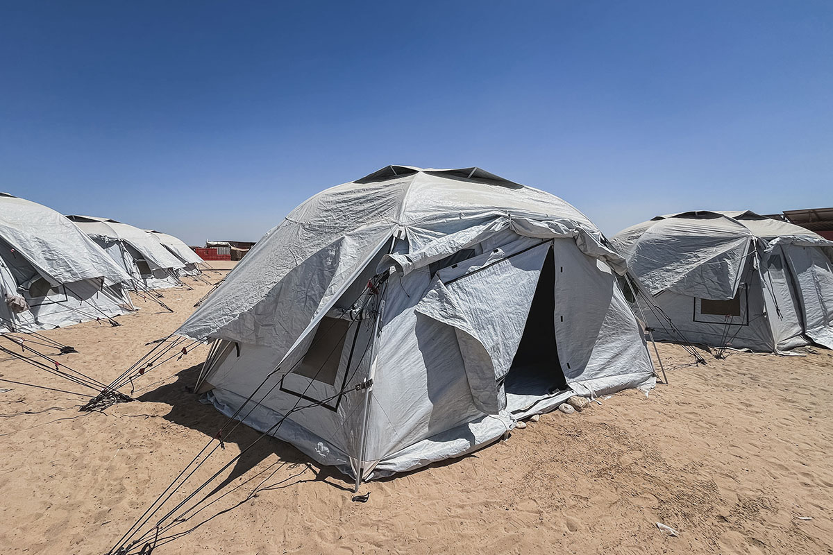 shelterbox emergency tent in gaza